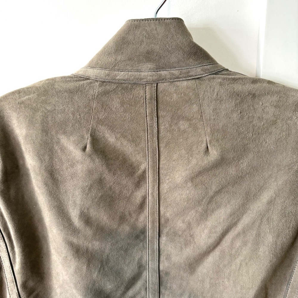 Gianetti Women's Taupe Italian Suede Zip Front‎ Jacket in Size S - Picture 10 of 14